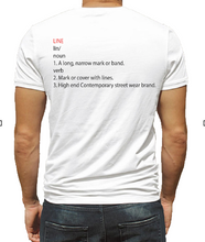 Load image into Gallery viewer, White vertical logo T
