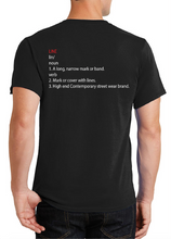 Load image into Gallery viewer, Black vertical logo T
